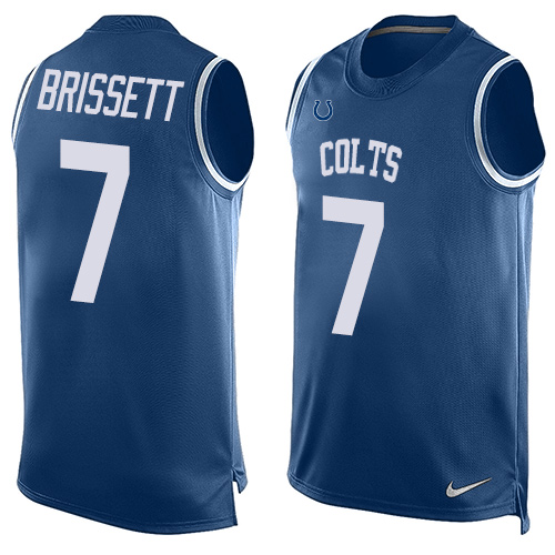 Nike Colts #7 Jacoby Brissett Royal Blue Team Color Men's Stitched NFL Limited Tank Top Jersey - Click Image to Close